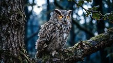 Owl Head Rotation Close-Up