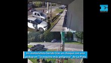 Un motociclista herido tras un choque con una pickup en "la esquina más peligrosa" de La Plata
