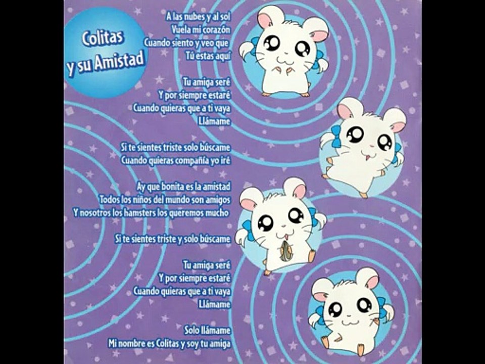 Hamtaro - Colitas y su Amistad (Con letra)