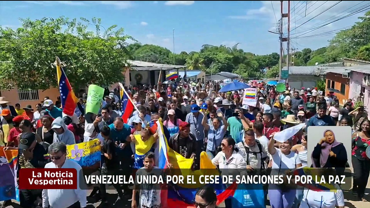 Peregrinación nacional unió al pueblo y diversos sectores del país para pedir el cese de sanciones