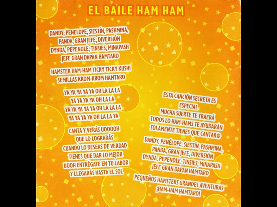 Hamtaro - El Baile Ham-Ham (Con letra)