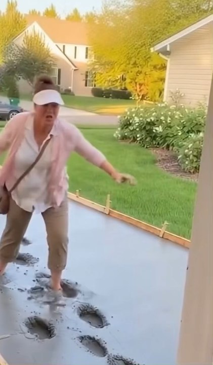 She Left Her Mark… Permanently! #funny #ruined #concretework