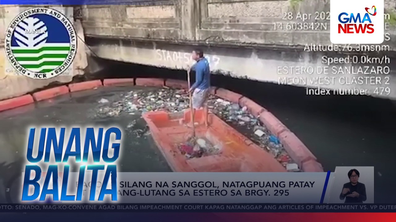 Bagong silang na sanggol, natagpuang patay at palutang-lutang sa estero sa Brgy. 295 | Unang Balita