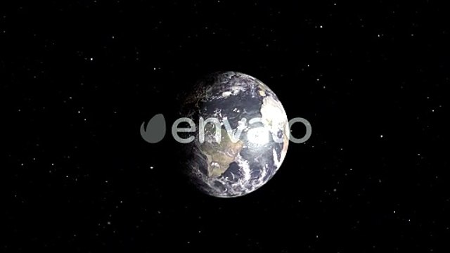 Rotating Earth from Space with Visible City Lights
