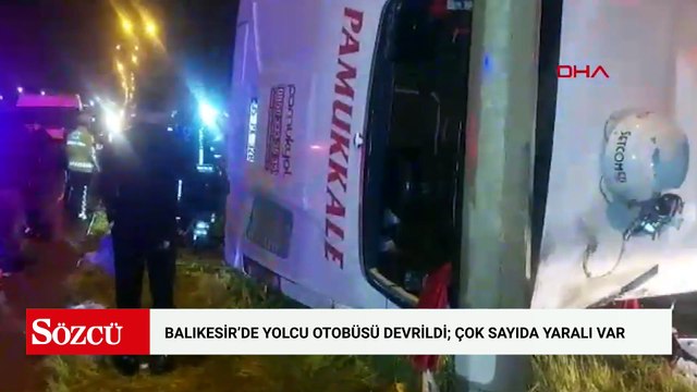 Balıkesir'de yolcu otobüsü devrildi; 3 ölü, 31 yaralı