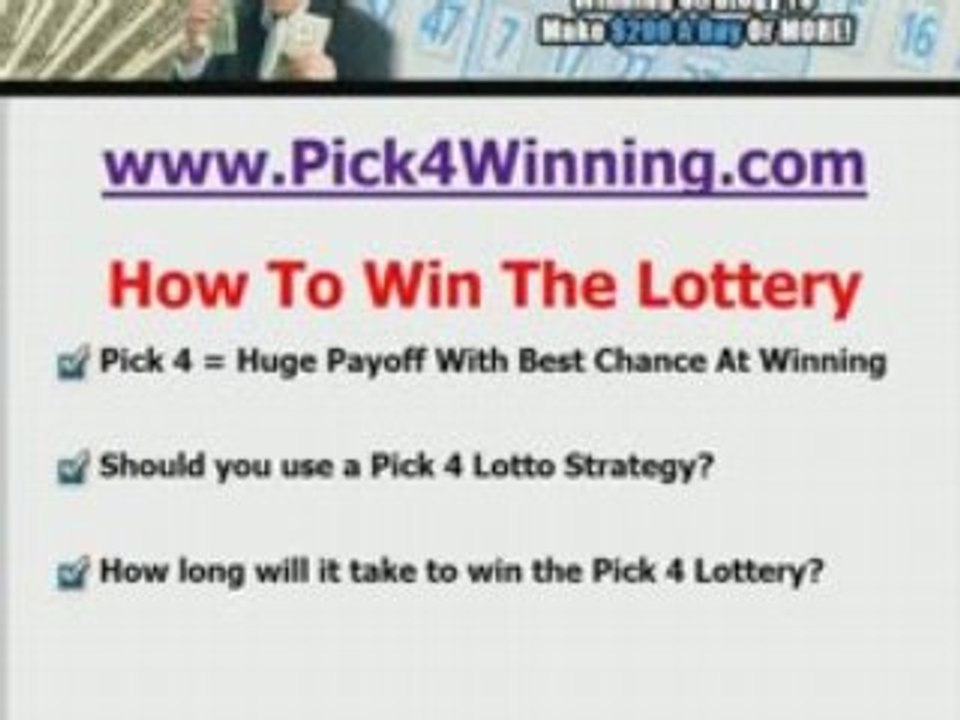 How To Win The Lotto Using Pick 4