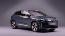 Audi Q4 Sportback e-tron quattro performance Exterior Design in Plasma Blue in Studio