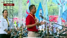 [FULL] Orasi Pimpinan Serikat Buruh di Depan Prabowo, Aspirasi hingga Ikrar di Hari Buruh 2026