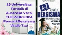 15 Universitas Terbaik di Australia Versi THE WUR Pencari Beasiswa Wajib Tau