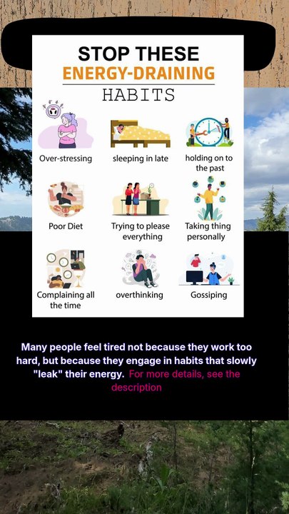 Stop these energy draining habits