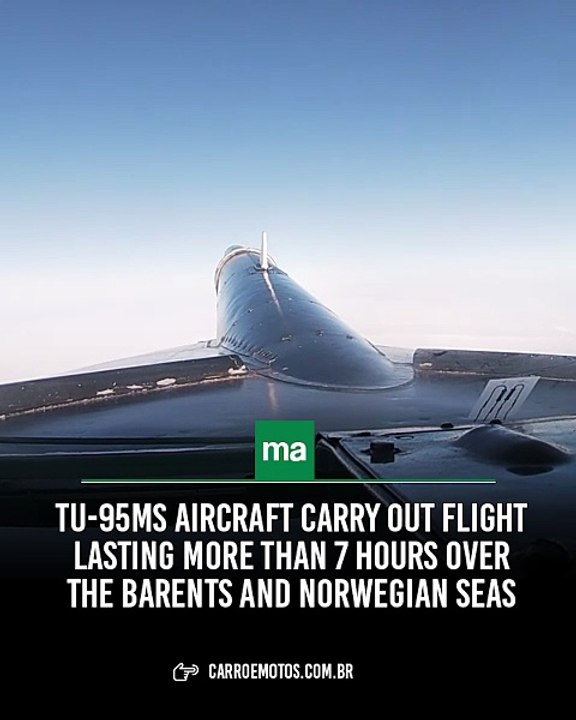 Tu-95MS aircraft carry out flight lasting more than 7 hours over the Barents and Norwegian seas