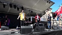 La band di Alessandro Ambrosio sul palco del Primo maggio a Bologna, video