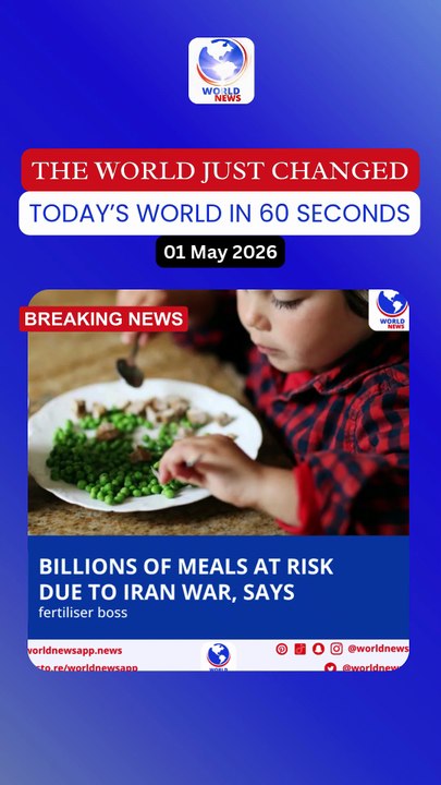 Billions of meals at risk due to Iran war, says fertiliser boss.