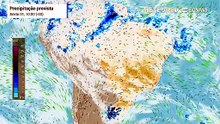 Sexta-feira, 1 de maio: previsão de chuva acumulada