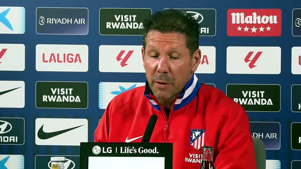 Diego Simeone: “Me siento en paz, sé que estoy dando el máximo y mis futbolistas también”