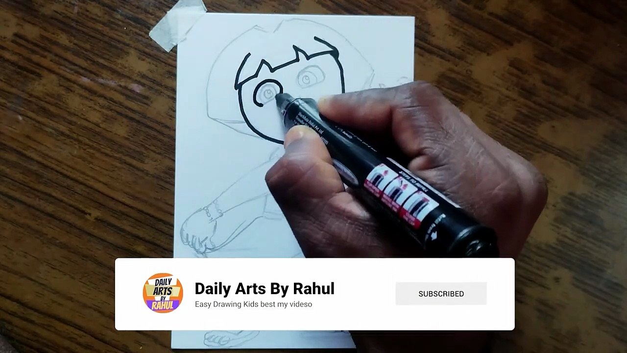 How to Draw Cartoon Dora Step by Step _ Dora drawing for kids _ Coloring Page