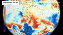 Sexta-feira, 1 de maio: Anomalia de temperatura em 850 hPa.