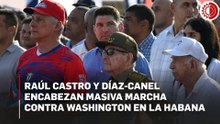 Miles de cubanos se concentran para "defender la patria" y denunciar el bloqueo de EU
