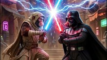 Star Wars! Darth Vader's humiliating defeat by Luke Jedi #starwars #lightsaber #slapstick #comedy