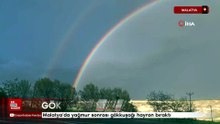 Malatya'da yağmur sonrası gökkuşağı hayran bıraktı