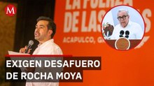 Movimiento Ciudadano pide desafuero de Rubén Rocha Moya y funcionarios acusados por EU