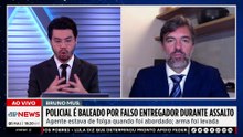 Policial é baleado por falso entregador durante assalto em SP