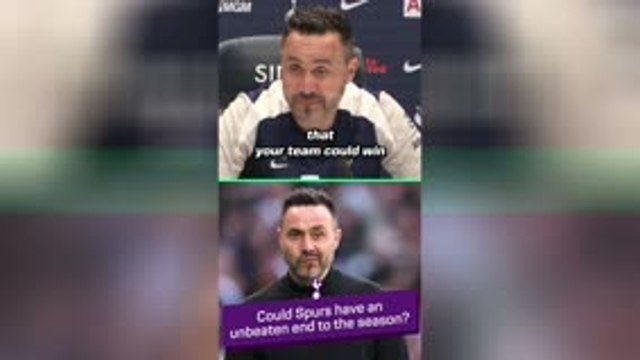 HELP ME! - De Zerbi jokes after reporter disputes Spurs unbeaten claim
