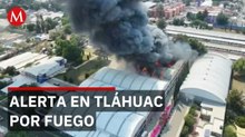 Feroz incendio consume fábrica textil en Tláhuac y moviliza al Ejército