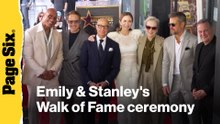 Matt Damon, Robert Downey Jr., The Rock, Meryl Streep speak at Emily Blunt, Stanley Tucci Walk of Fame Ceremony