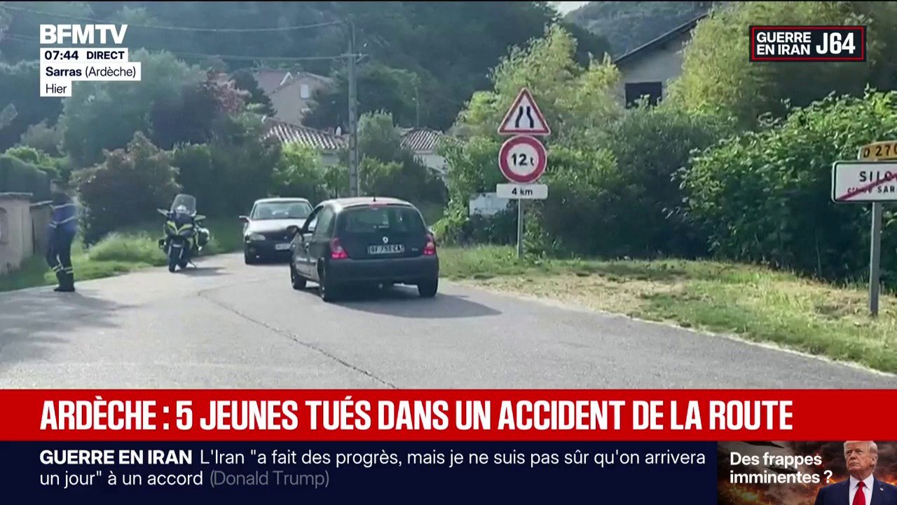 Ardèche: cinq jeunes âgés de 17 à 20 ans meurent dans un accident de la route après une chute d'environ 20 mètres