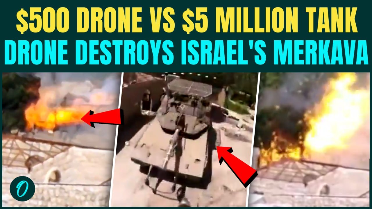 Iran's $500 Drone DESTROYS Israel's $5M Tank, Hezbollah Releases New Shocking Attack Video