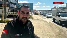 Silivri’de yola dökülen vidalar nedeniyle sürücüler zor anlar yaşadı