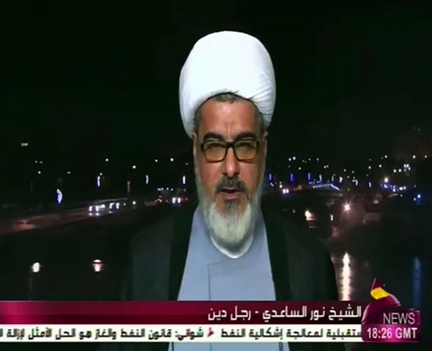 تصوير العمامة انها مهزوزة الشيخ نور الساعدي
