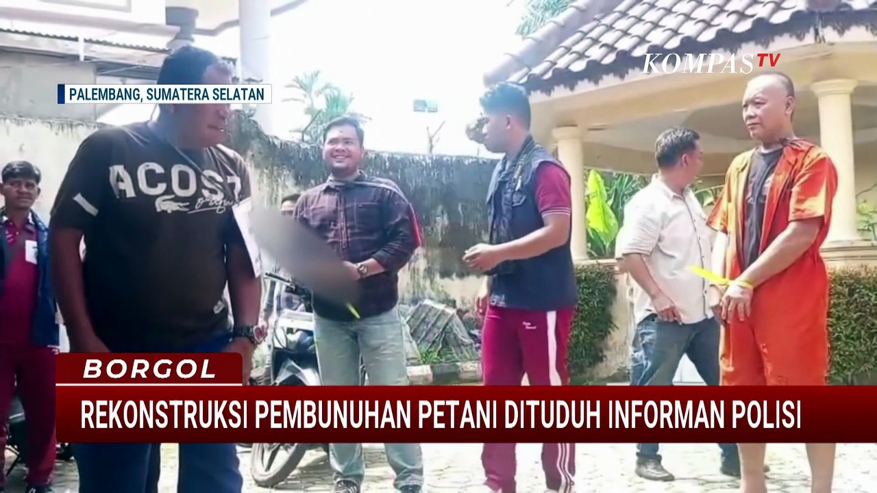 Polda Sumsel Gelar Rekonstruksi Pembunuhan Petani yang Dituduh Informan Polisi | BORGOL