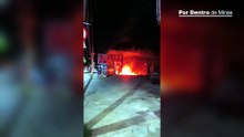 Criminosos se acidentam e provoca incêndio em posto na Grande BH