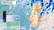 Primeiro fim de semana de maio em Portugal continental com aguaceiros e trovoadas