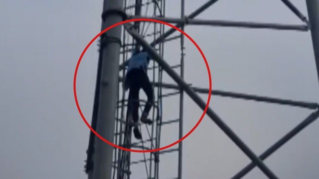Viral Video: प्यार के खातिर हाई वोल्टेज ड्रामा, मोबाइल टावर पर चढ़ी लड़की