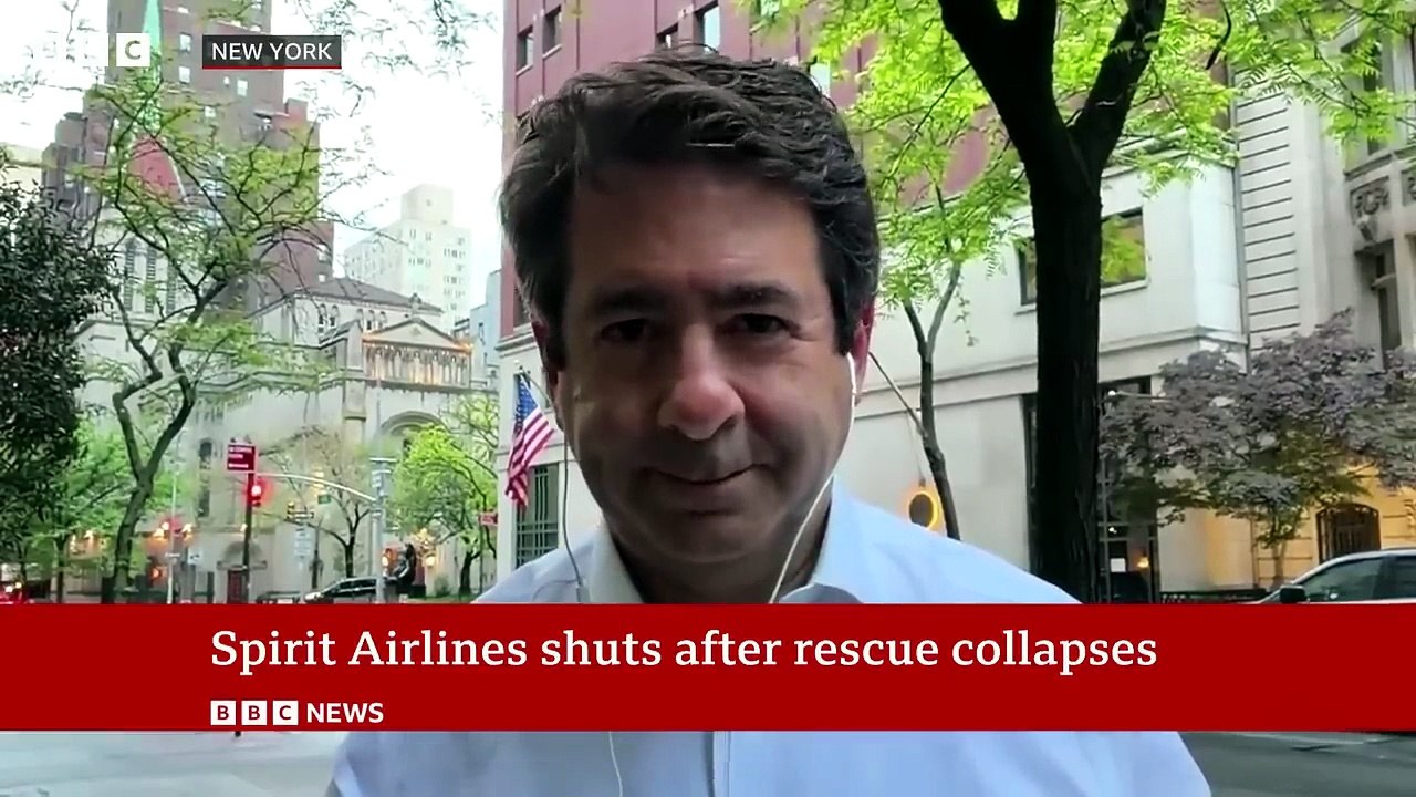 Spirit Airlines shutting down after rescue talks collapse _ BBC News