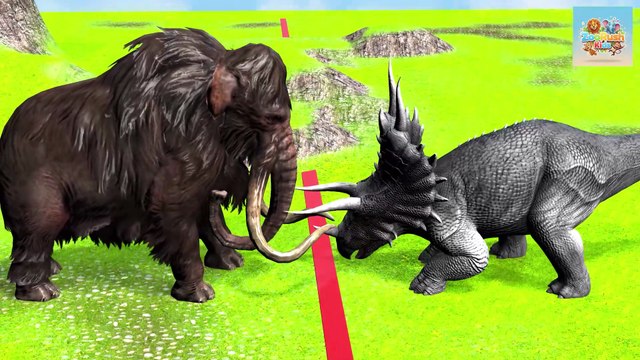Epic Battle Mammoth Elephant vs T Rex Dinosaurs Versus Wild Animals Animal Revolt Battle Simulator