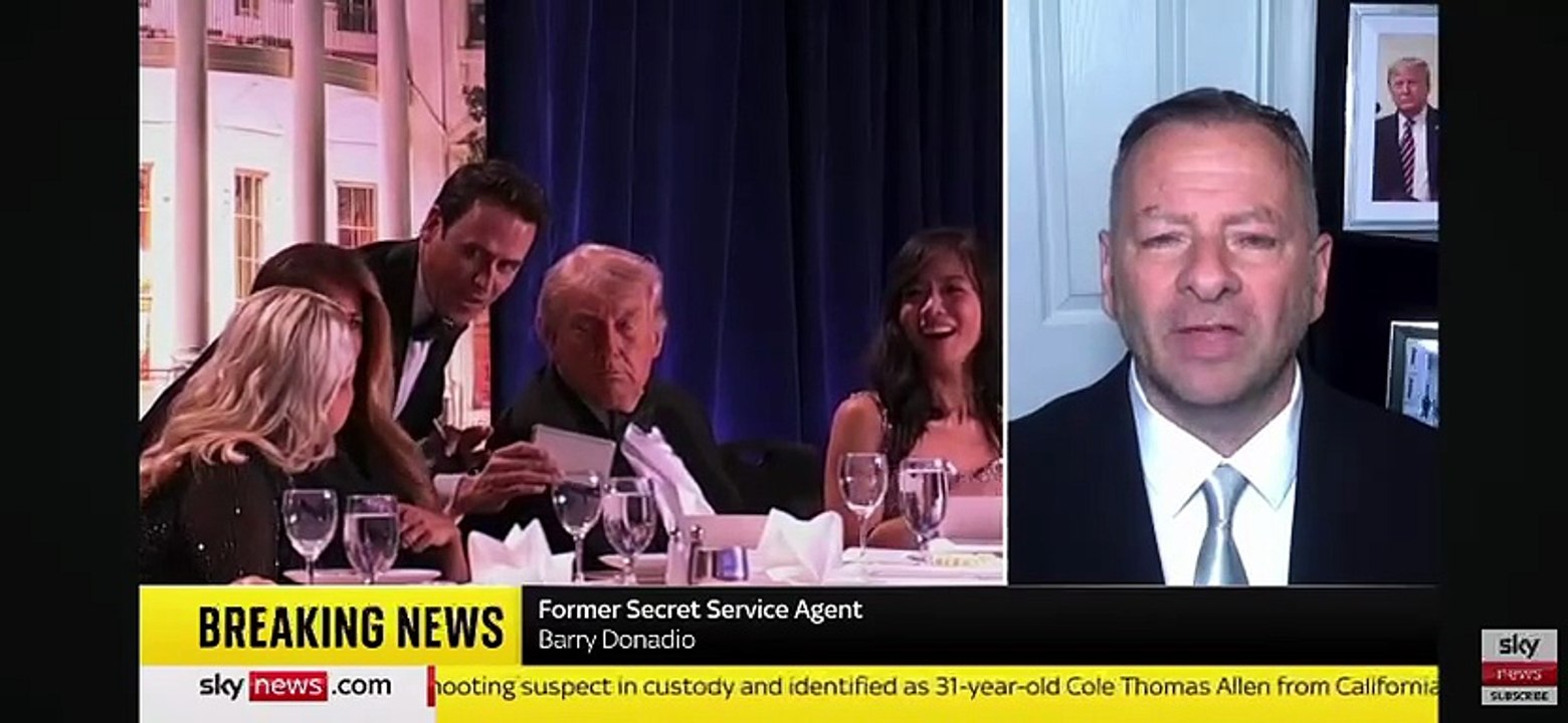 Barry Donadio Secret Service Saves Trump P1 Sky News April 27th 2026