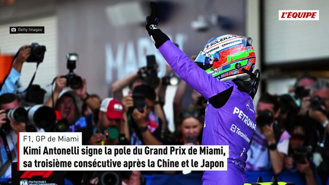 Kimi Antonelli signe la pole du Grand Prix de Miami, sa troisième consécutive après la Chine et le Japon - F1 - GP de Miami