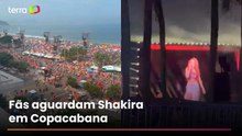 Fãs lotam areia de Copacabana para show de Shakira