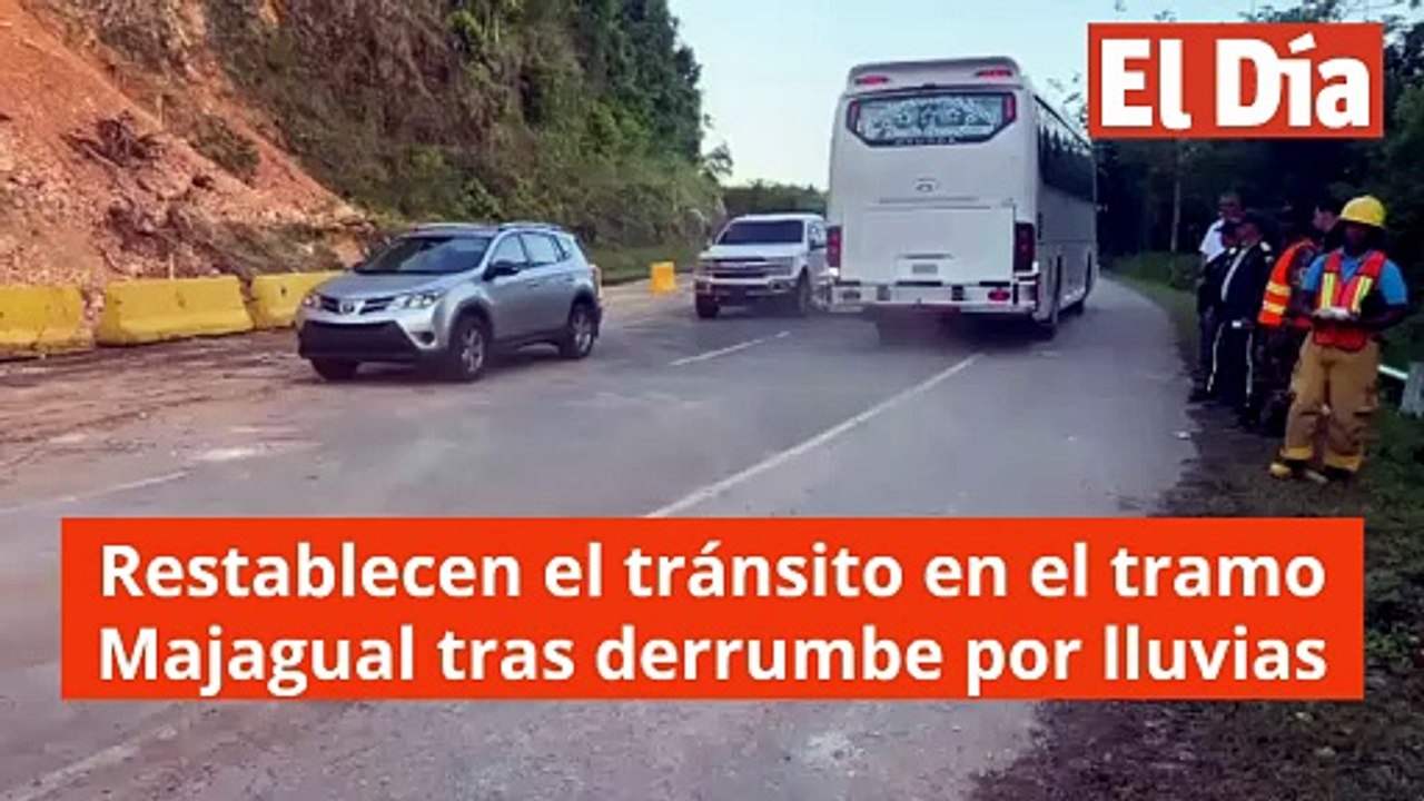 Restablecen el tránsito en el tramo Majagual tras derrumbe por lluvias