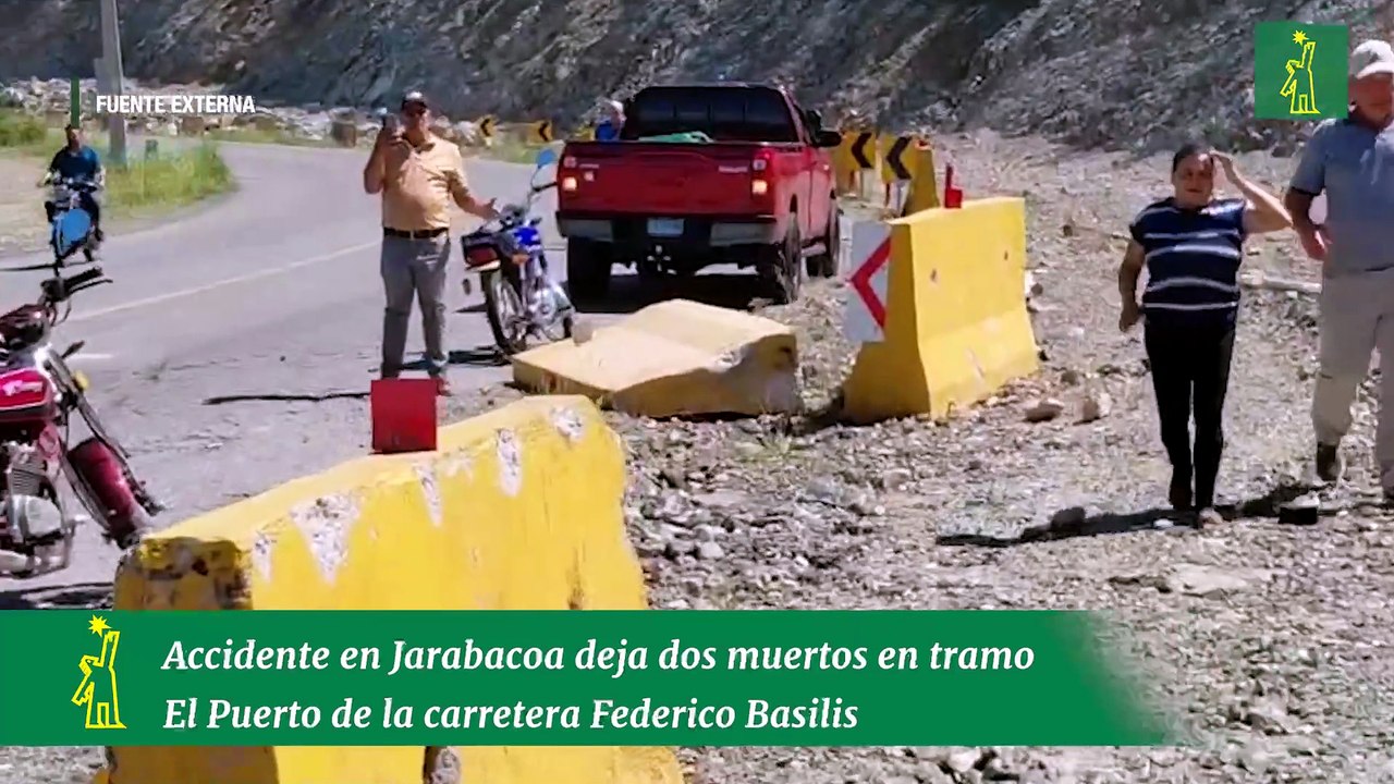 Accidente en Jarabacoa deja dos muertos en tramo El Puerto de la carretera Federico Basilis