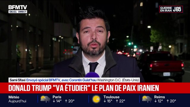 Guerre au Moyen-Orient: Donald Trump va étudier le nouveau plan proposé par l'Iran
