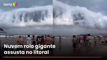 Nuvem rolo ‘gigante’ assusta banhistas no litoral de São Paulo
