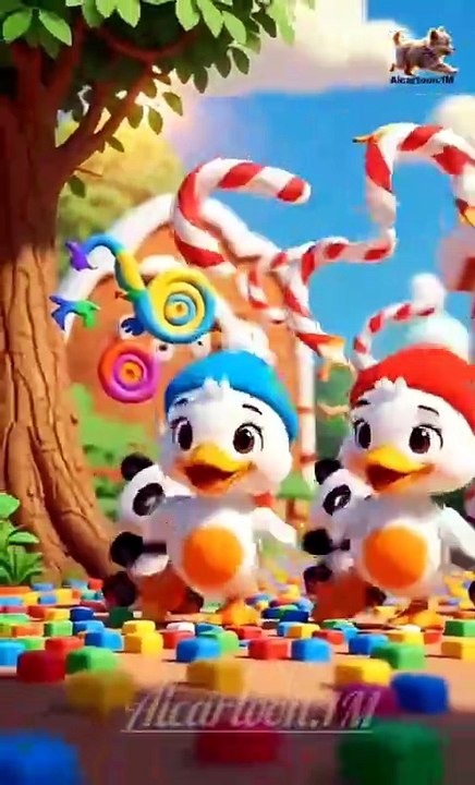 Cute duckling dancing cartoon fun video