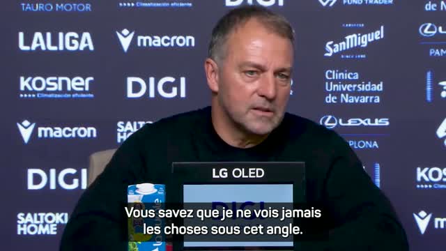 Barcelone - Flick affirme qu'il ne regardera pas le match du Real qui pourrait offrir le titre au Barça