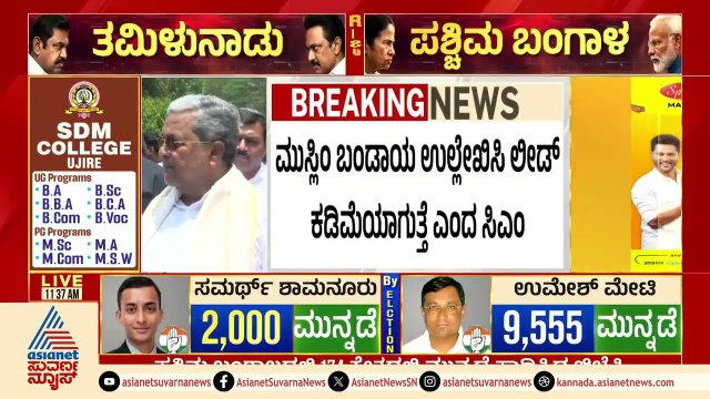 CM Siddaramaiah: ದಾವಣಗೆರೆಯಲ್ಲಿ ನಮ್ಮ ಕಾರಣಕ್ಕೆ ಲೀಡ್‌ ಕಡಿಮೆಯಾಗುತ್ತೆ | By Election Results Suvarna News