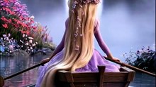 She dances softly through a dreamy forest,